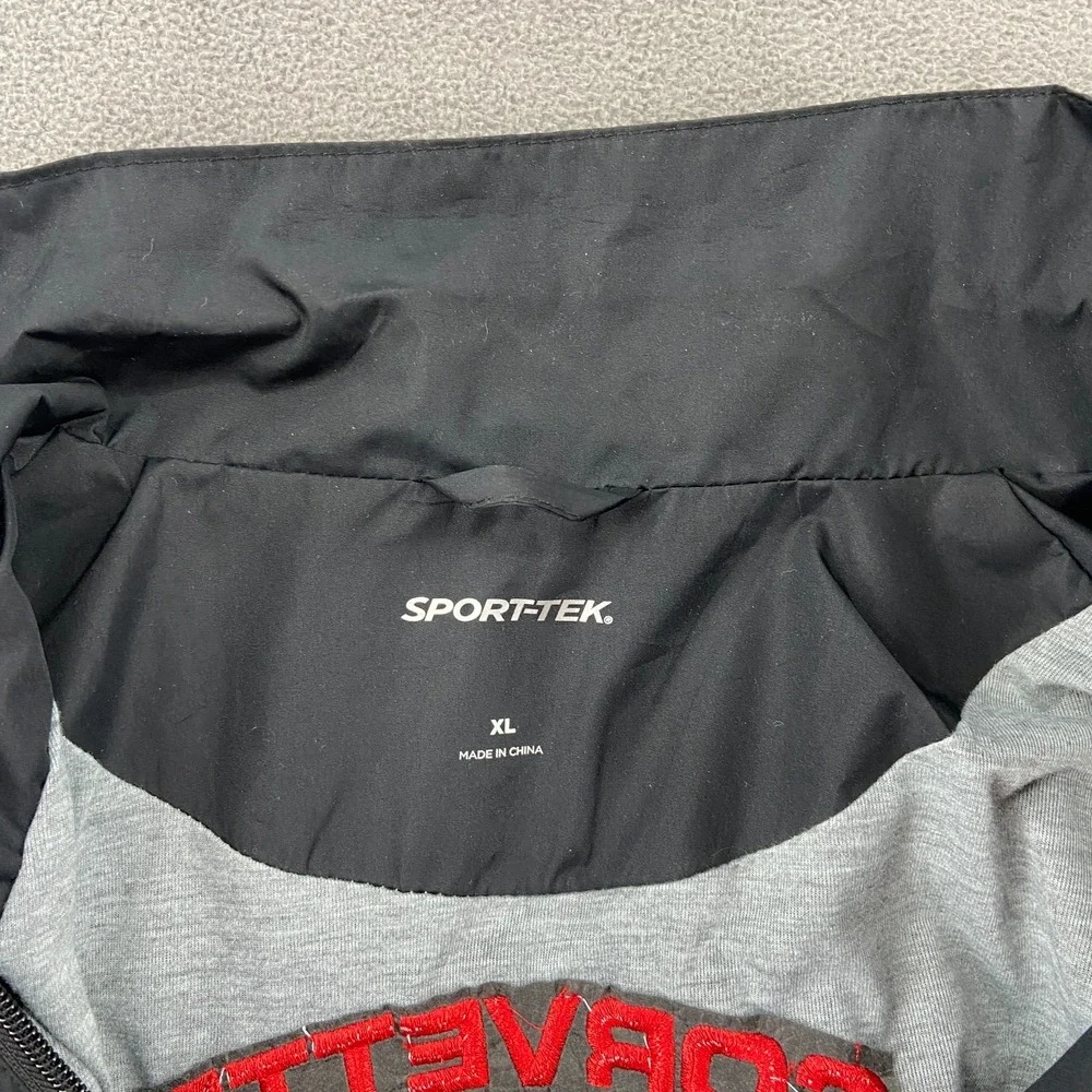 Sport Tek Corvette Club‎ Of Utah Jacket Mens XL Black Logo Brandon Full Zip